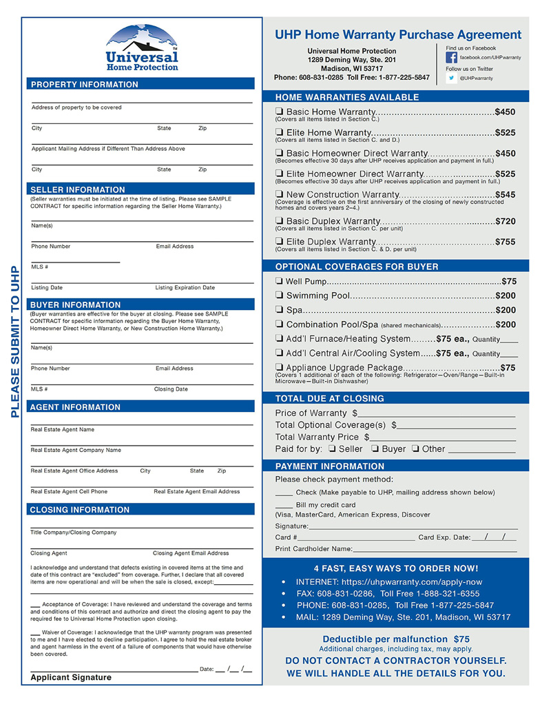 UHP Agreement UHP Warranty